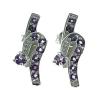 925 Silver Earrings With Amethyst CZ wholesale
