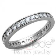 Wholesale Simple Channeled Stainless Steel AAA Grade CZ Ring