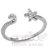 Oceanic Starfish & Tentacle Rhodium AAA Grade CZ Ring