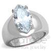 Marquise Stainless Steel AAA Grade CZ Engagement Ring