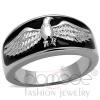 Men's Eagle Stainless Steel Epoxy Biker Ring