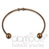 Simple IP Coffee Light Stainless Steel Bangle