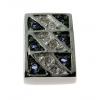 Blue Sapphire/CZ Diamond 925 Silver Pendant wholesale