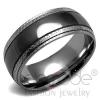 Engraved 'X's Unisex Stainless Steel Ring