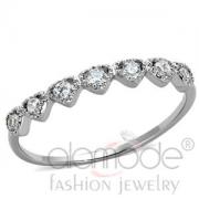 Wholesale Adorable Connecting Hearts Rhodium AAA Grade CZ Ring