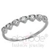 Adorable Connecting Hearts Rhodium AAA Grade CZ Ring