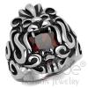Roaring Lion Stainless Steel AAA Grade CZ Men's Ring