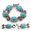 Elaborate 925 Sterling Silver Turquoise Bracelet