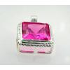 Created Pink Sapphire 925 Silver Pendant wholesale