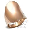 Simple Wide Rose Gold Plated Women's Fashion Ring