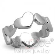 Wholesale Minimalist Linking Hearts Stainless Steel Eternity Ring