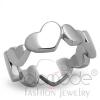 Minimalist Linking Hearts Stainless Steel Eternity Ring