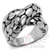 Celtic Snake Skin Pattern Rhodium Plated Black Epoxy Ring