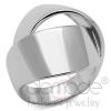 Simple Tangled Band Rhodium Plated Brass Ring