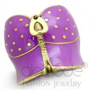 Wholesale Fuchsia Purple Corset Stainless Steel Epoxy RIng