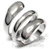 Swirl High Polished Stainless Steel Finger Cuff Ring