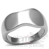Simple Asymmetrical Polished Stainless Steel Finger Ring