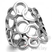 Wholesale Hollow Circles High Polished Stainless Steel Finger Ring