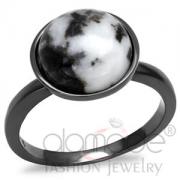 Wholesale Light Black Stainless Steel Multi Color Hematite Ring