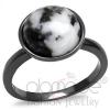 Light Black Stainless Steel Multi Color Hematite Ring