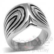 Wholesale Unique High Polished Stainless Steel Grooved Finger Ring