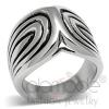 Unique High Polished Stainless Steel Grooved Finger Ring