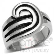 Wholesale Stylish High Polished Stainless Steel Swirl Finger Ring