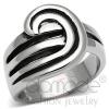 Stylish High Polished Stainless Steel Swirl Finger Ring