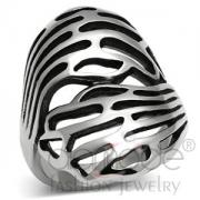 Wholesale High Polished Stainless Steel Hollow Novelty Finger Ring
