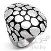 Stainelss Steel Spots Black Epoxy Ring