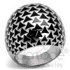Stainless Steel Mini Black Triangles Epoxy Ring