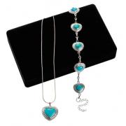 Wholesale Turquoise And Sterling Silver Necklace Set