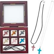 Wholesale Stone Cross Necklace Set