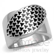 Wholesale Stylish Stainless Steel Black Mini Triangles Epoxy Ring