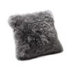 100% Natural, New Zealand Sheepskin Cushion 45x45 Cm, Grey