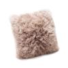 100% Natural, New Zealand Sheepskin Cushion 45x45cm,L. Brown