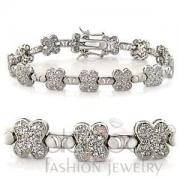 Wholesale Rhodium Plated CZ Cubic Zirconia Butterfly Tennis Bracelet