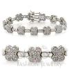 Rhodium Plated CZ Cubic Zirconia Butterfly Tennis Bracelet