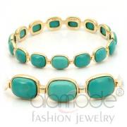 Wholesale Matte Gold Plated Sterling Silver Turquoise Bangle