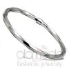 Simple High Polished Stainless Steel Twisted Bangle