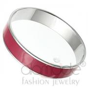 Wholesale High Polished Stainless Steel Ruby Red Epoxy Bangle