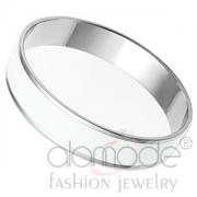 Wholesale Wholesale Stainless Steel White Epoxy Bangle