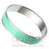 High Polished Stainless Steel Aquamarine Epoxy Bangle