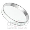 High Polished Stainless Steel White Epoxy Bangle