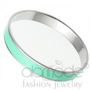 Wholesale Wholesale Stainless Steel Aquamarine Epoxy Bangle