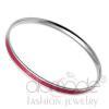 Wholesale Thin Stainless Steel Ruby Red Epoxy Bangle