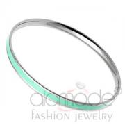 Wholesale Wholesale Thin Stainless Steel Aquamarine Epoxy Bangle
