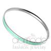 Wholesale Thin Stainless Steel Aquamarine Epoxy Bangle