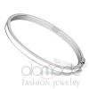 High Polished Thin Stainless Steel White Epoxy Bangle