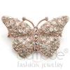 Rose Gold Amethyst Purple CZ Cubic Zirconia Butterfly Brooch